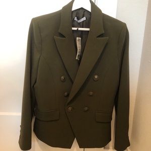 Army Green Double Breasted Blazer